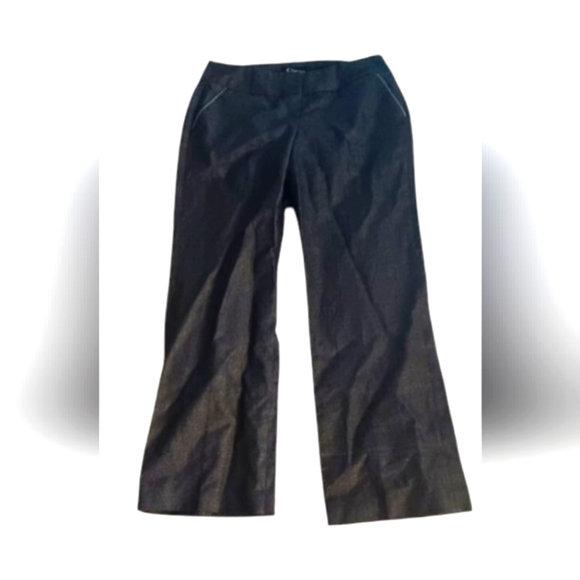 Sharagano Black Dress Pants With Shimmer SZ 12 - Picture 1 of 7